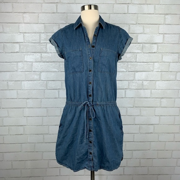 PAIGE Mila Denim Shirtdress Small B2830 - Picture 2 of 8